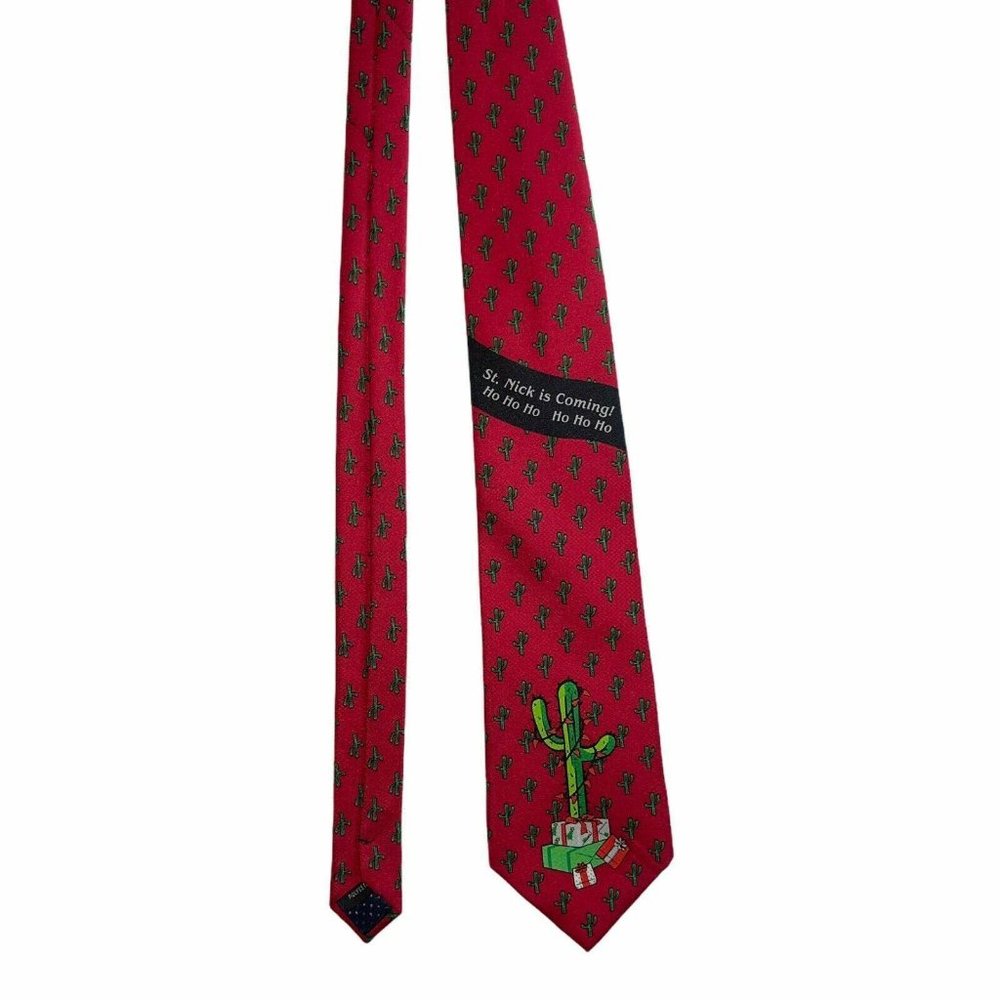 317 Saguaro Cactus St Nick Pointed Classic Necktie - Picture 6 of 11